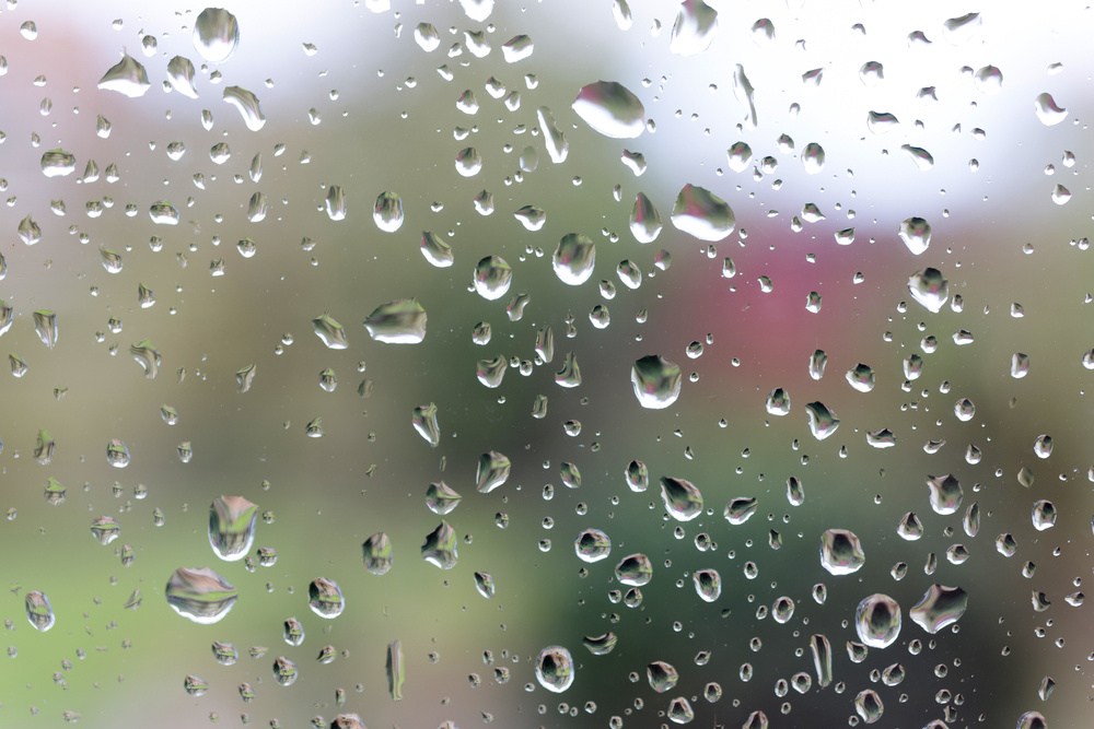 Water drops on a glass window